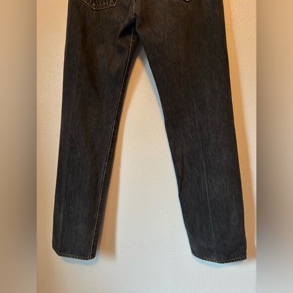 Levi's 501 Men's Faded Black Button Fly Classic Straight Leg Jeans Size 34X36 - Picture 6 of 10